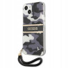 Guess moro kamuflaż paskiem — etui do iPhone 13, czarne