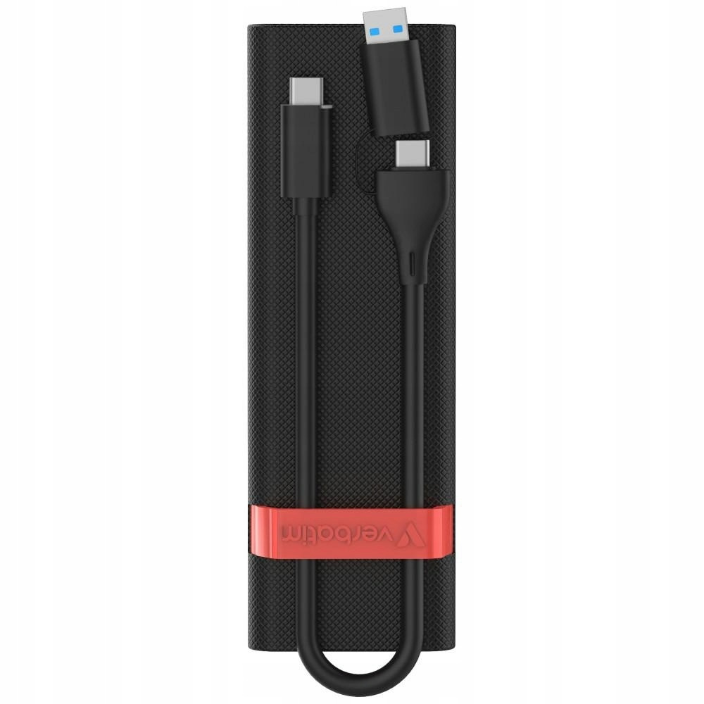Obudowa na dysk SSD Verbatim M.2 NVMe USB 3.2 Gen 2 z kablem USB A/USB
