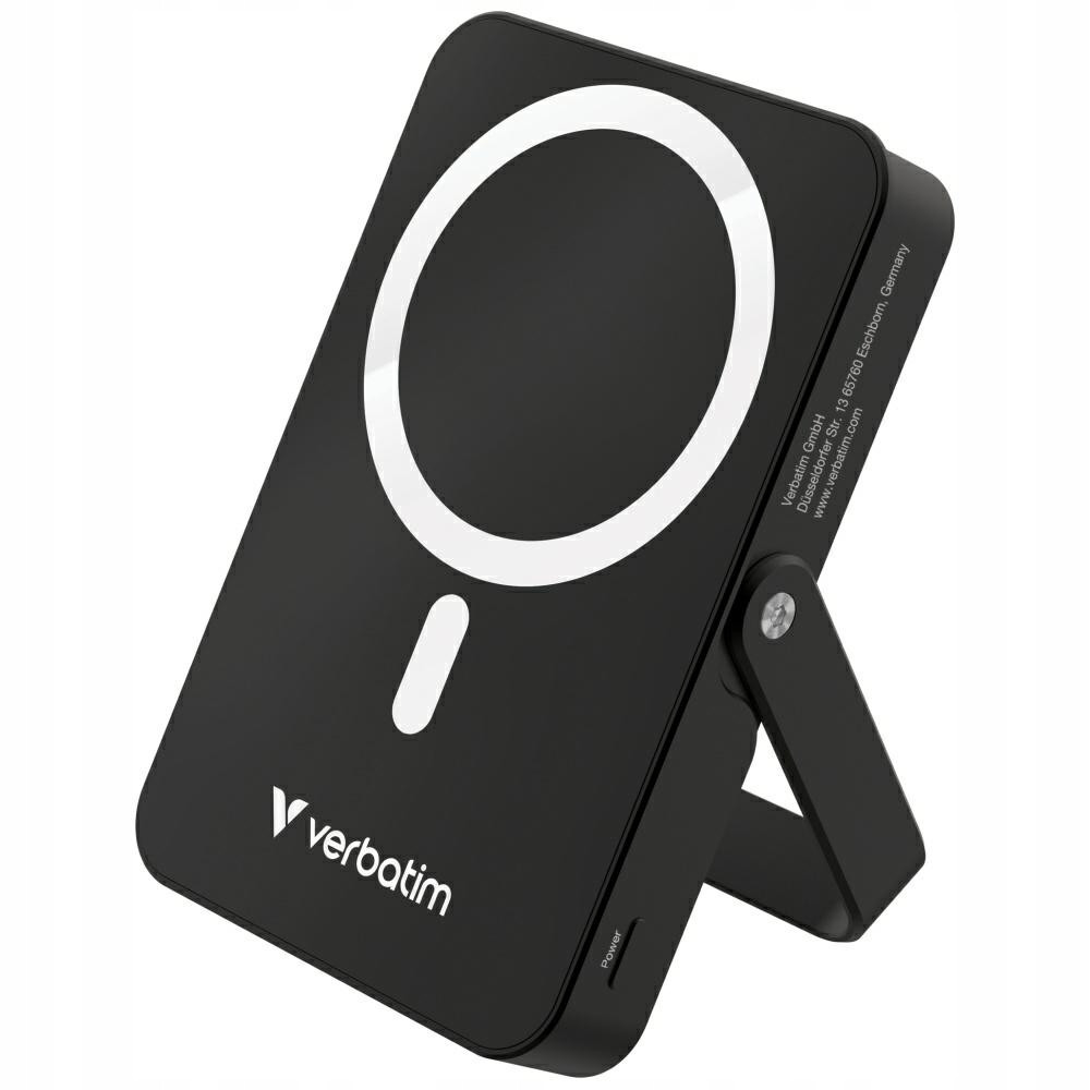 Powerbank bezprzewodowy 10000mAh z podstawką czarny Verbatim Charge
