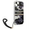 Guess moro kamuflaż paskiem — etui do iPhone 13, czarne