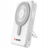 Powerbank Verbatim 10000mAh Magnetic Wireless z podstawką srebrny