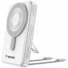 Powerbank Verbatim 10000mAh Magnetic Wireless z podstawką srebrny