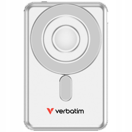 Powerbank indukcyjny Verbatim n Go 5000mAh 15W Magnetic srebrny przeno
