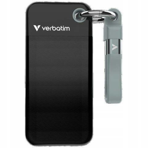Dysk SSD 512GB Verbatim Pocket USB 3.2 brelok do kluczy z kablem