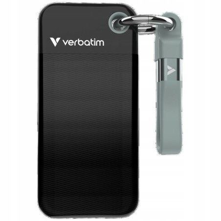 Dysk SSD 512GB Verbatim Pocket USB 3.2 brelok do kluczy z kablem