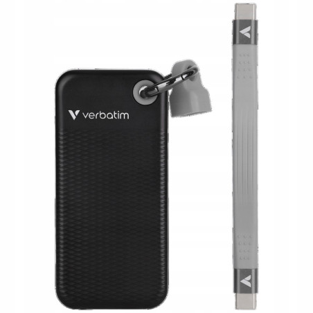 Dysk SSD 512GB Verbatim Pocket USB 3.2 brelok do kluczy z kablem