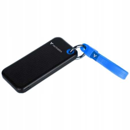 Dysk zewnętrzny SSD 512GB USB-C Verbatim Pocket brelok do kluczy z kab