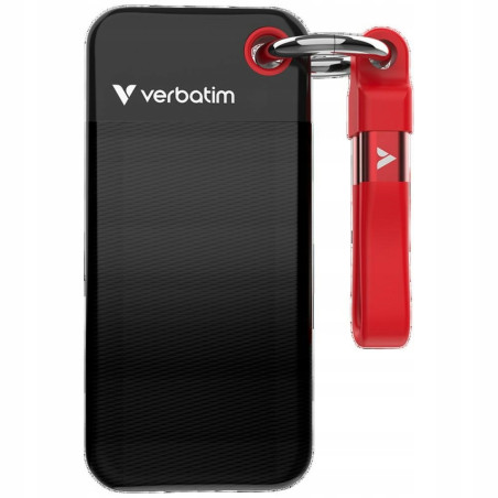 Dysk zewnętrzny SSD 512GB Verbatim Pocket USB 3.2 brelok do kluczy z k