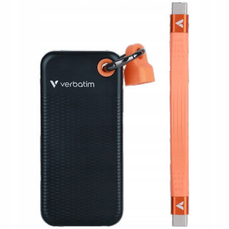 Dysk zewnętrzny SSD 512GB USB-C Verbatim Pocket brelok do kluczy z kab