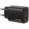 Ładowarka sieciowa USB-C 65W GaN czarna Verbatim Essentials 32352
