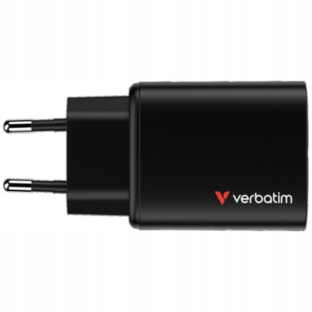 Ładowarka sieciowa USB-C 65W GaN czarna Verbatim Essentials 32352