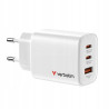 Ładowarka sieciowa USB-C 65W GaN biały Essentials Verbatim zasilacz